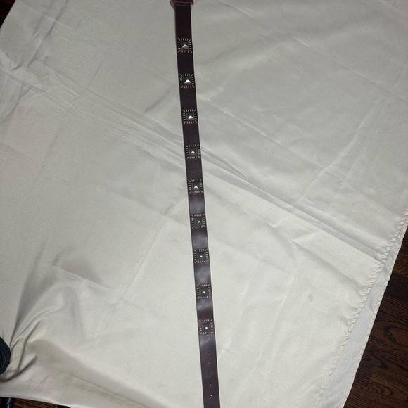 NEW Italian Brown Leather Studded Belt - Picture 8 of 9